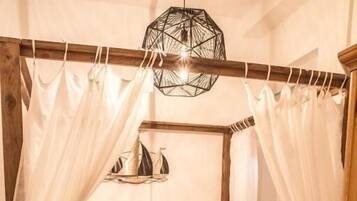 Blackout curtains, free cots/infant beds, rollaway beds, free WiFi