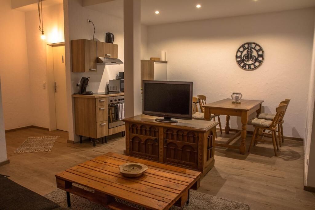 38-inch LCD TV with satellite channels, TV, DVD player