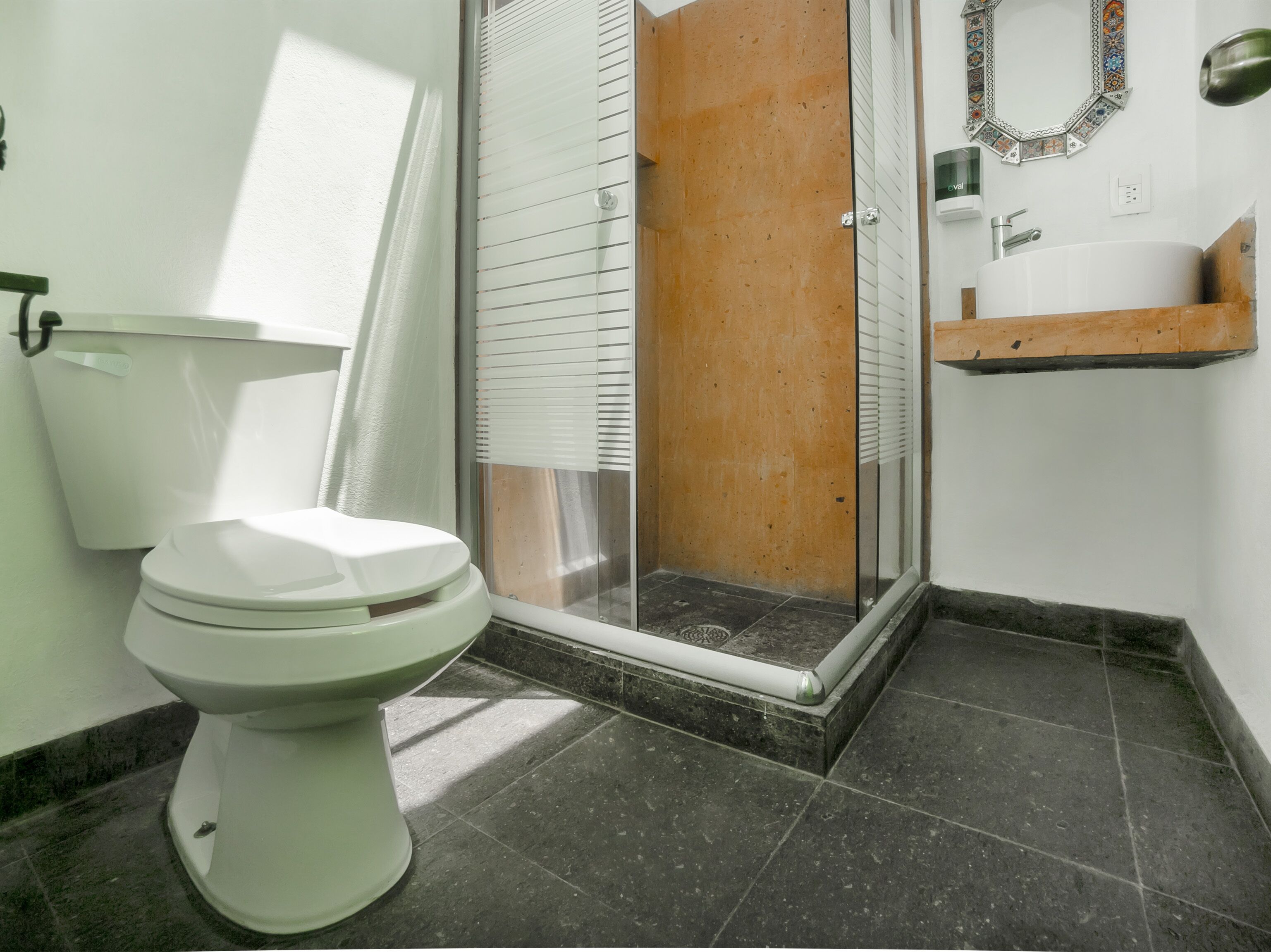 standard room, city view | bathroom | shower, free toiletries, towels, soap