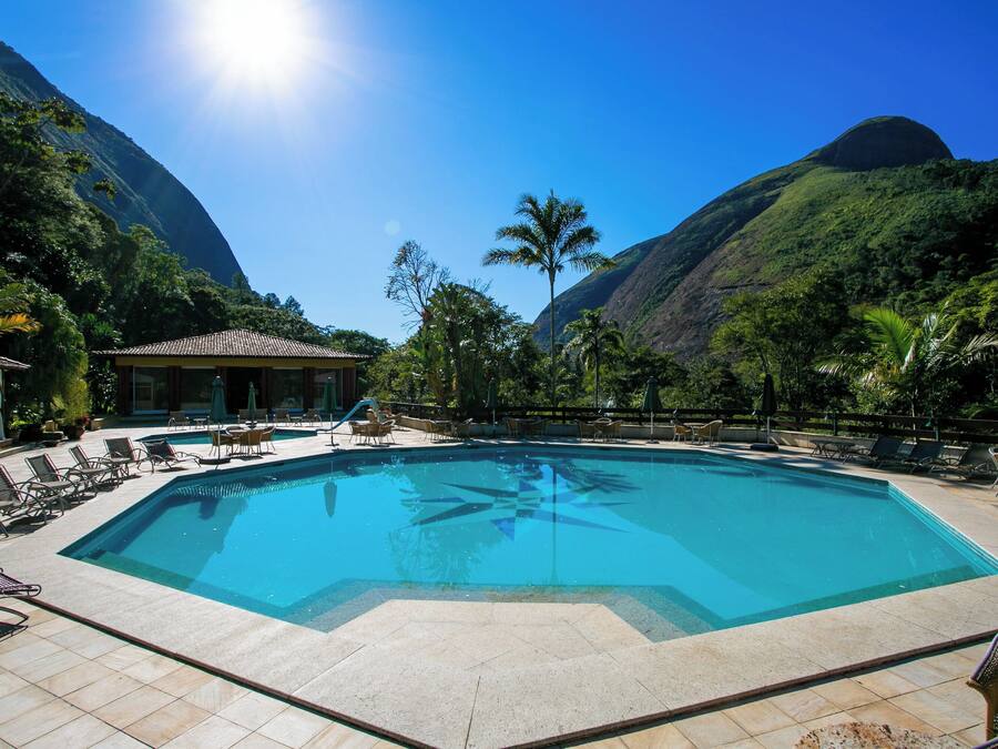 Indoor pool, outdoor pool, pool loungers
