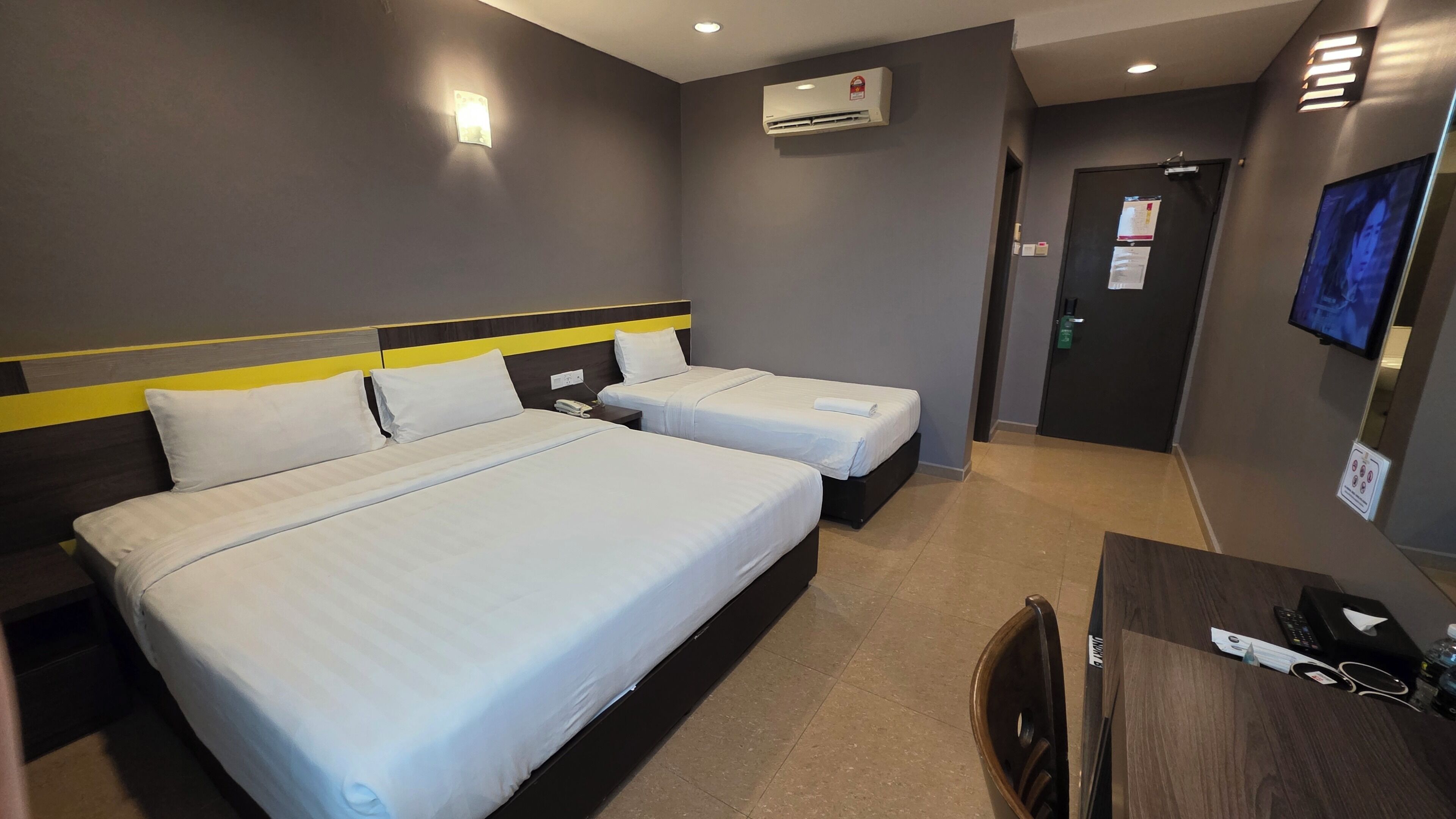 Desk, iron/ironing board (on request), free WiFi, bed sheets