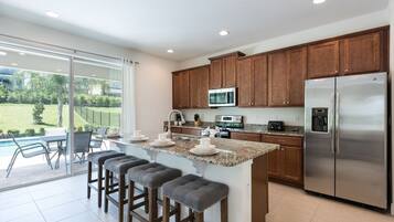 Premium Suite, Multiple Beds, Non Smoking | Private kitchen | Fridge, microwave, oven, stovetop