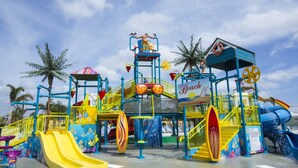 A water park with multiple slides and play structures. - New House, Near Disney, Private Pool (Kissimmee)