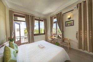 Deluxe-Doppelzimmer, Balkon, Gartenblick