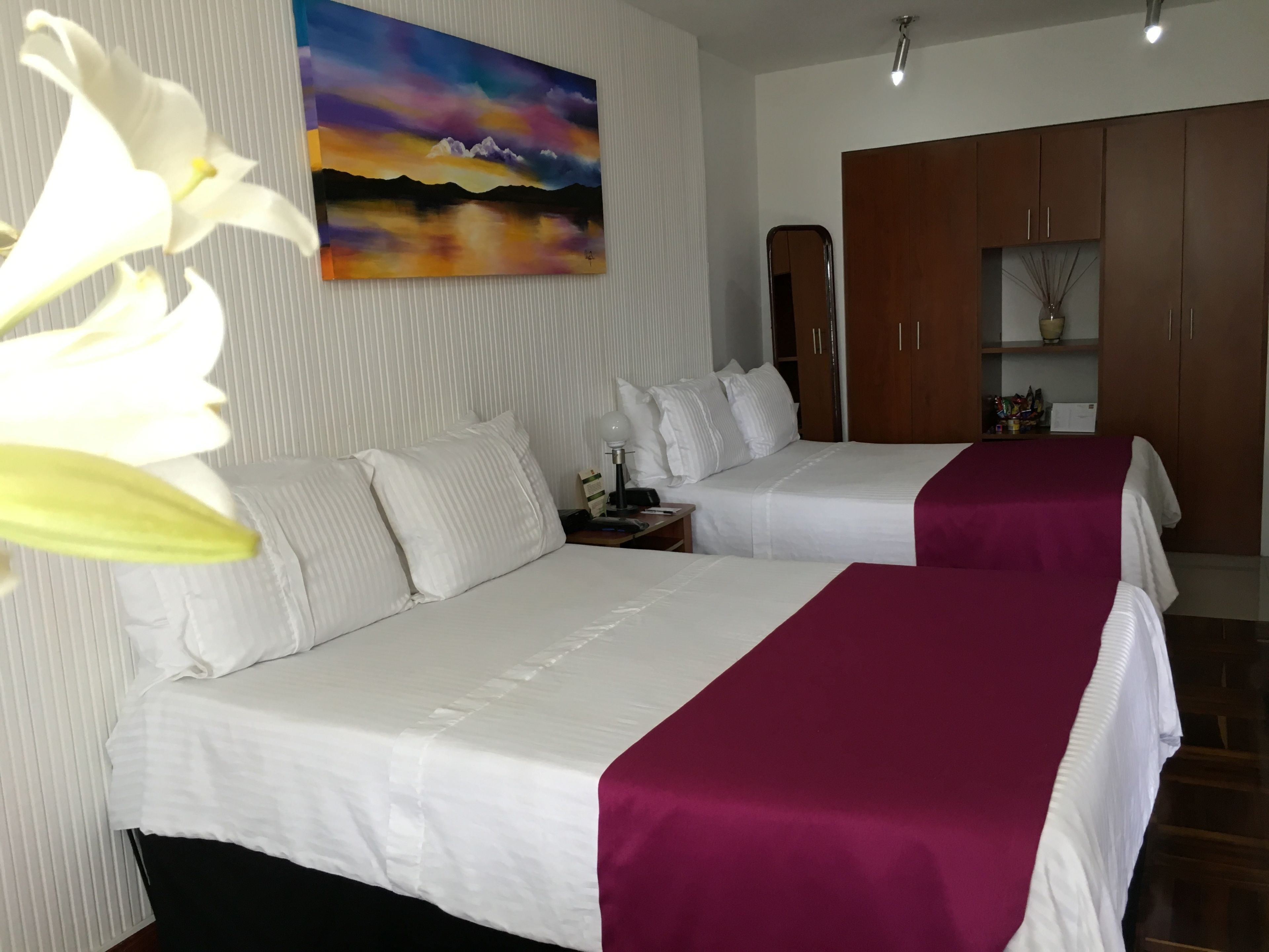 Luxe beddengoed, donzen dekbedden, een minibar, een kluis op de kamer
