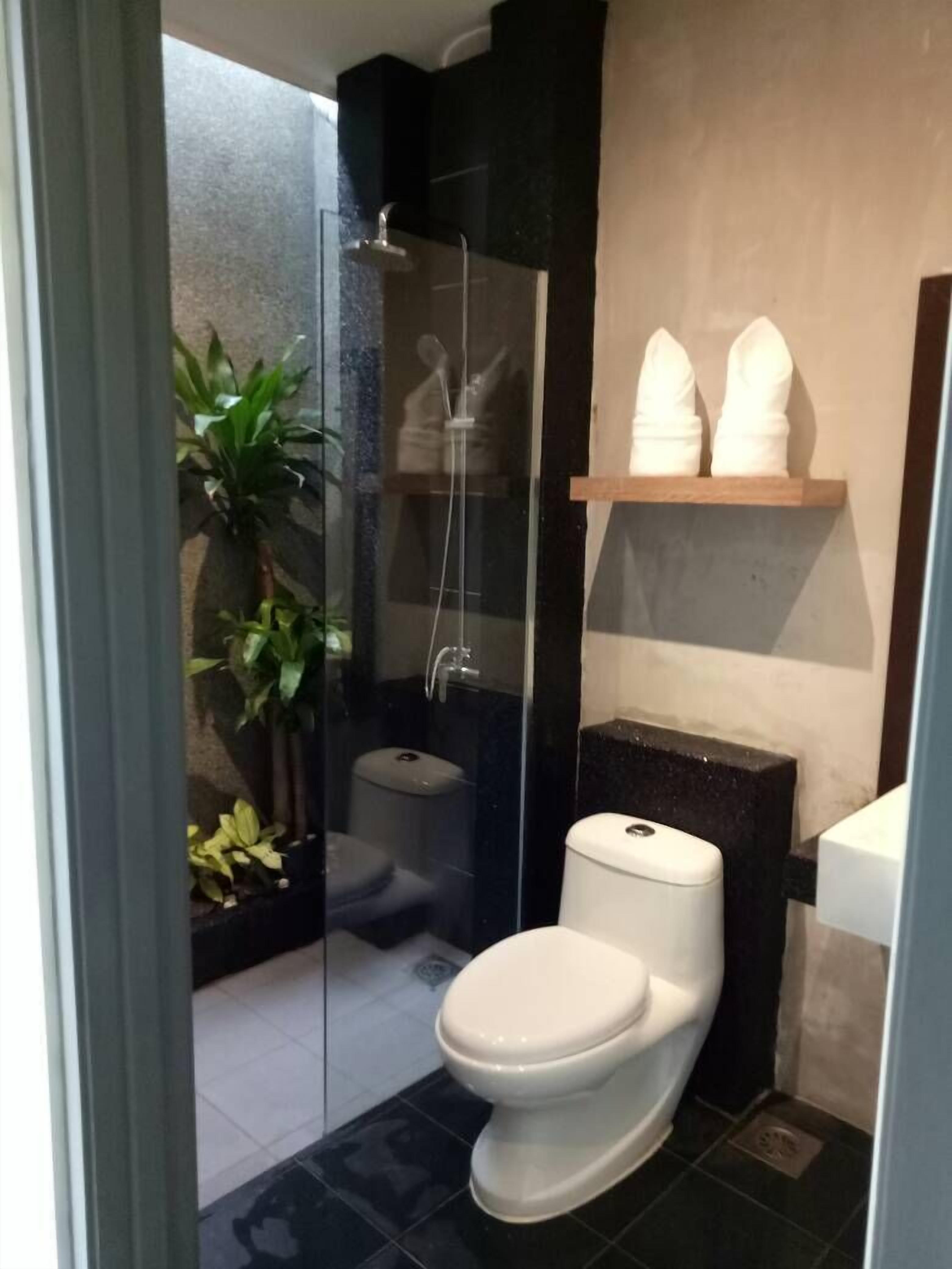 shower, rainfall showerhead, free toiletries, hair dryer