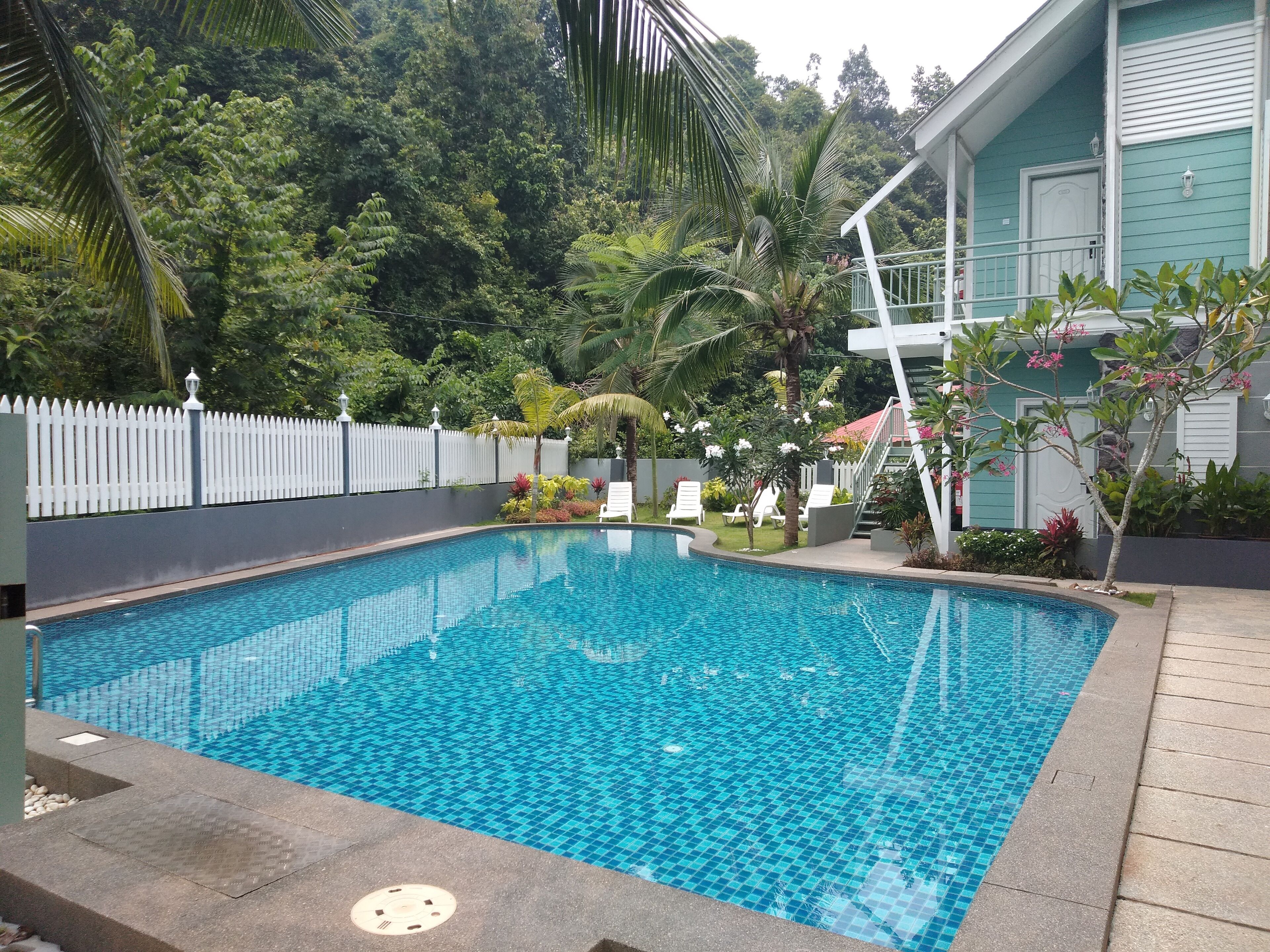 Outdoor pool, open 8:30 AM to 8:00 PM, pool loungers