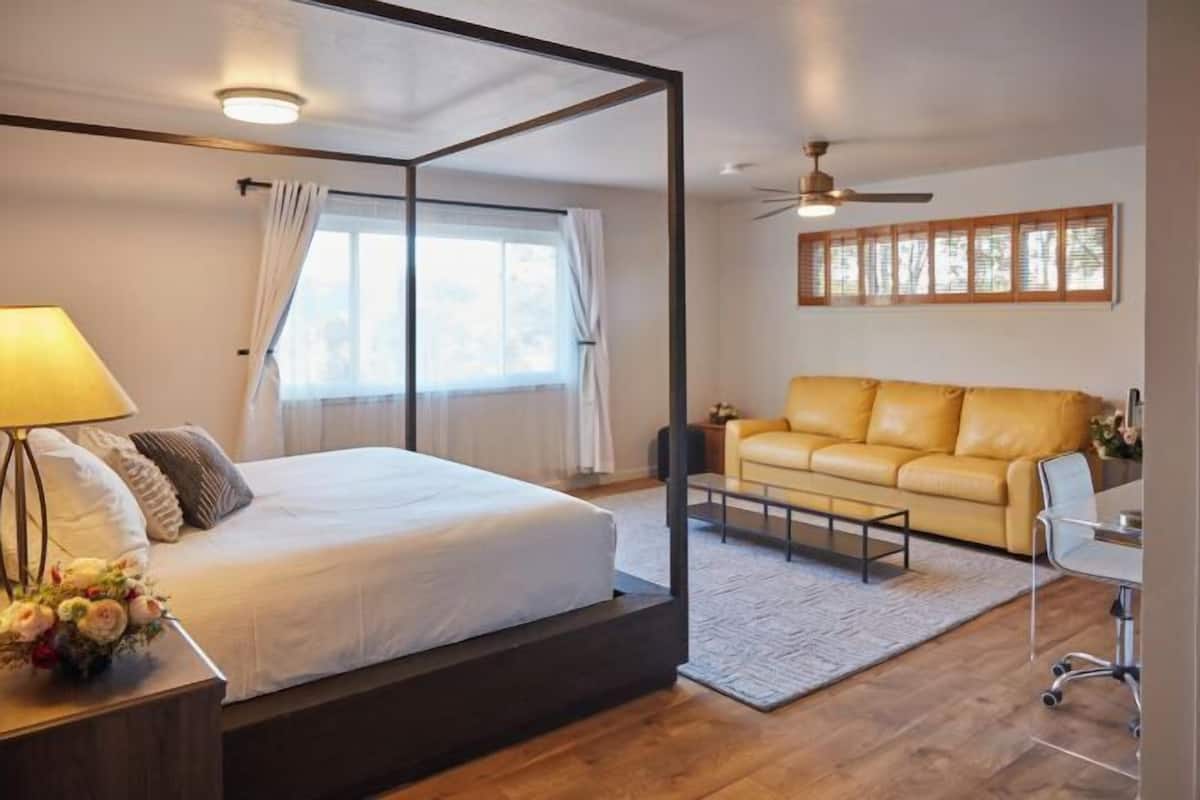 Decoración personalizada, muebles diferentes y cortinas blackout