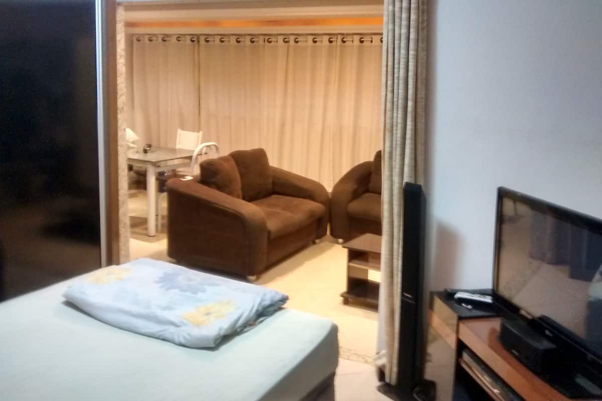 Individually furnished, desk, blackout curtains, iron/ironing board
