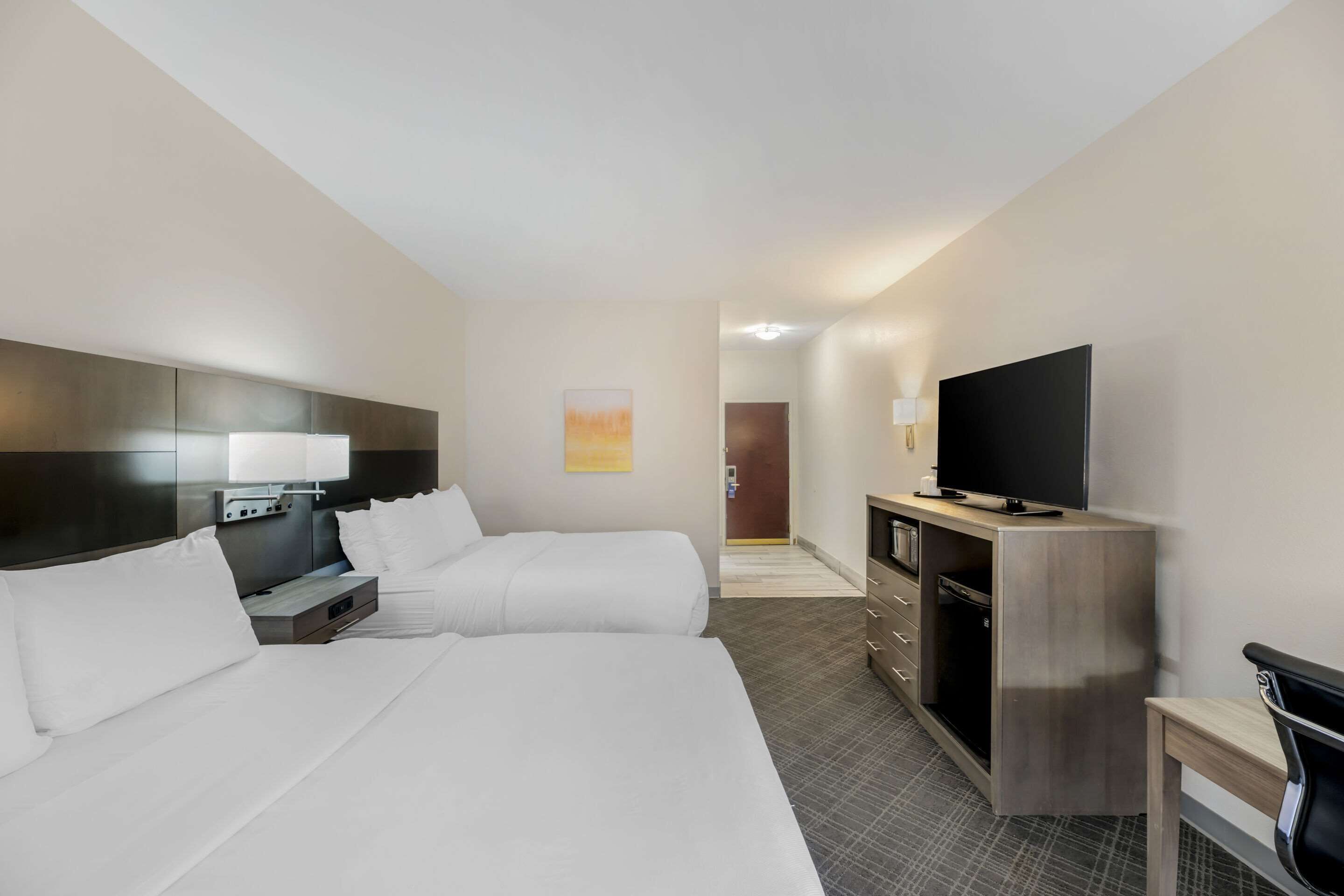 1 bedroom, desk, laptop workspace, iron/ironing board