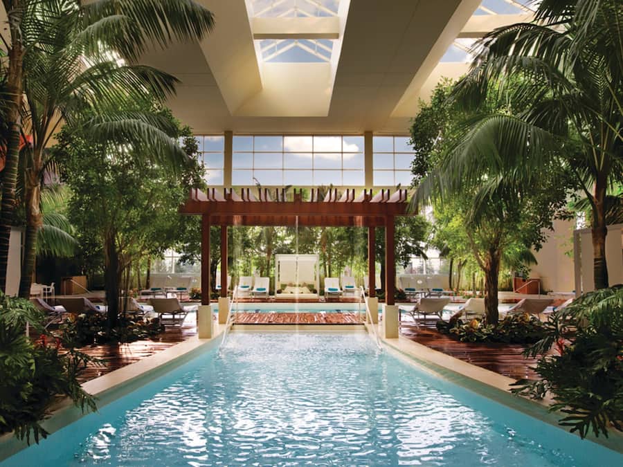 Indoor pool, seasonal outdoor pool, cabanas (surcharge), sun loungers