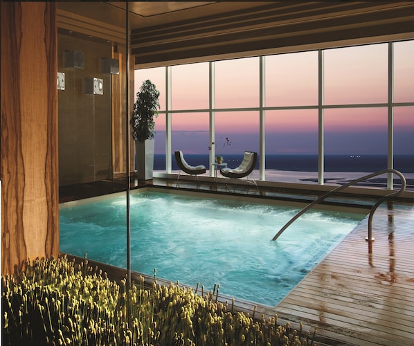 Indoor pool, seasonal outdoor pool, cabanas (surcharge), sun loungers