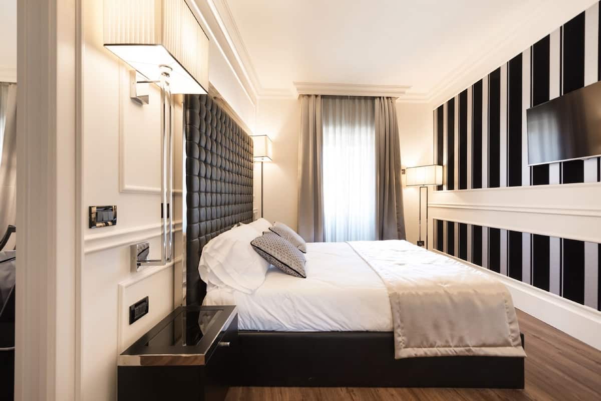 Deluxe Apartment dependance (4 pax - Stradone Provolo 3 - separate building, 800 m from Hotel)) | Luxe beddengoed, donzen dekbedden, bedden met traagschuimmatras