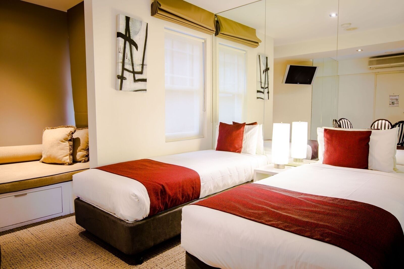 premium bedding, desk, soundproofing, iron/ironing board