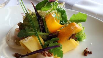 A plate of food with various ingredients.