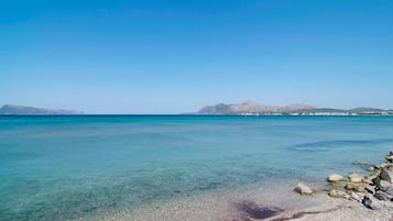 On the beach, scuba diving, water skiing, windsurfing