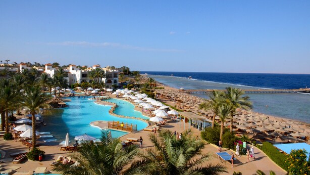 A resort with a large swimming pool, beach area, and ocean views. - Rehana Royal Beach Resort - Aquapark & Spa - Families & Couples Only -  Premium Ultra All-Inclusive 24H (Sharm El Sheikh)