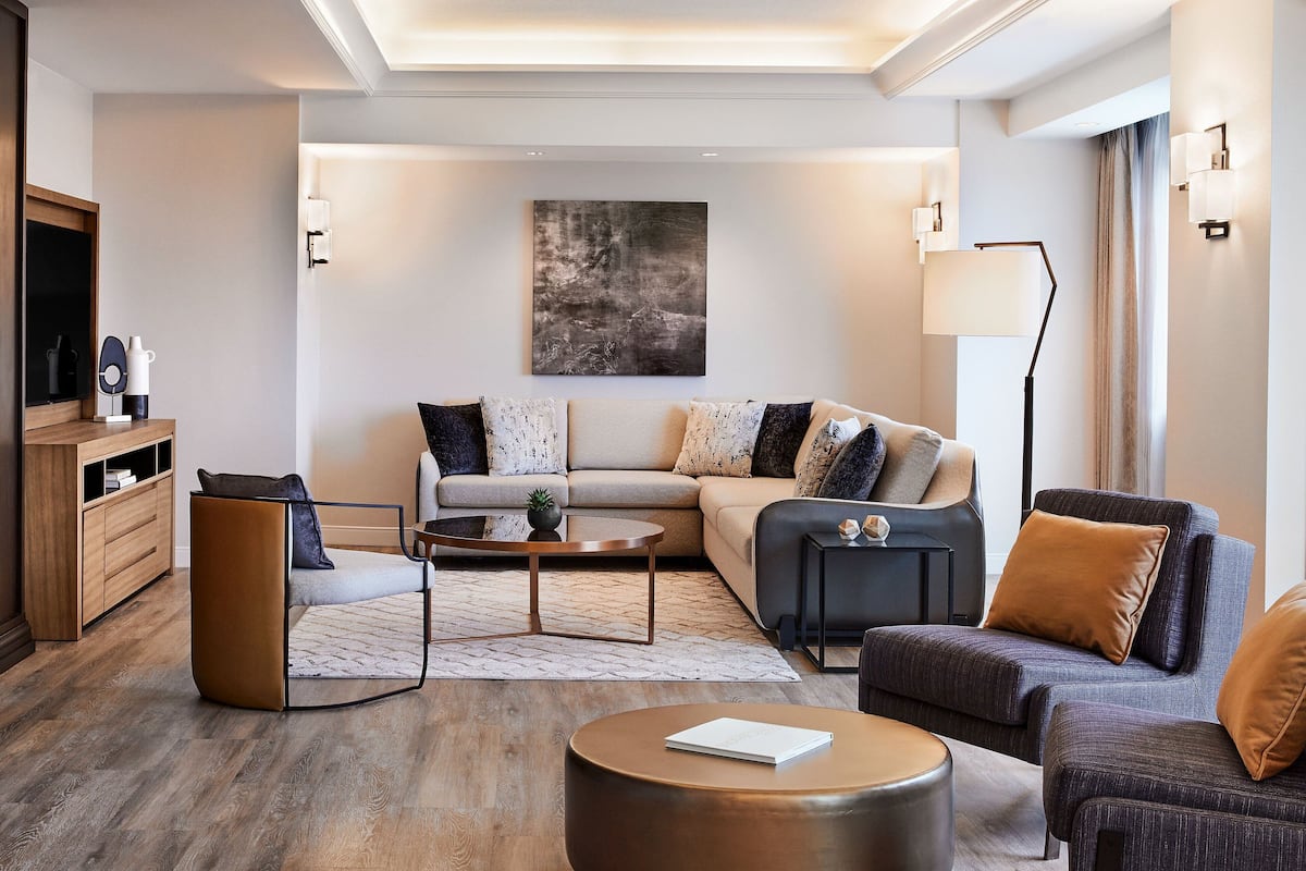 Presidential-Suite, 1 Schlafzimmer, Nichtraucher, Stadtblick | Wohnbereich