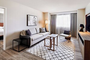 65-inch flat-screen TV with cable channels, TV, pay films