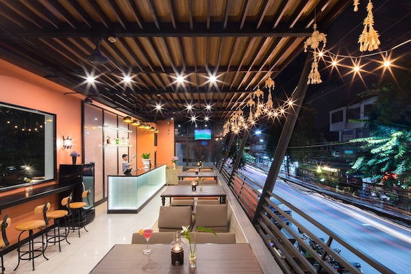 Outdoor banquet area