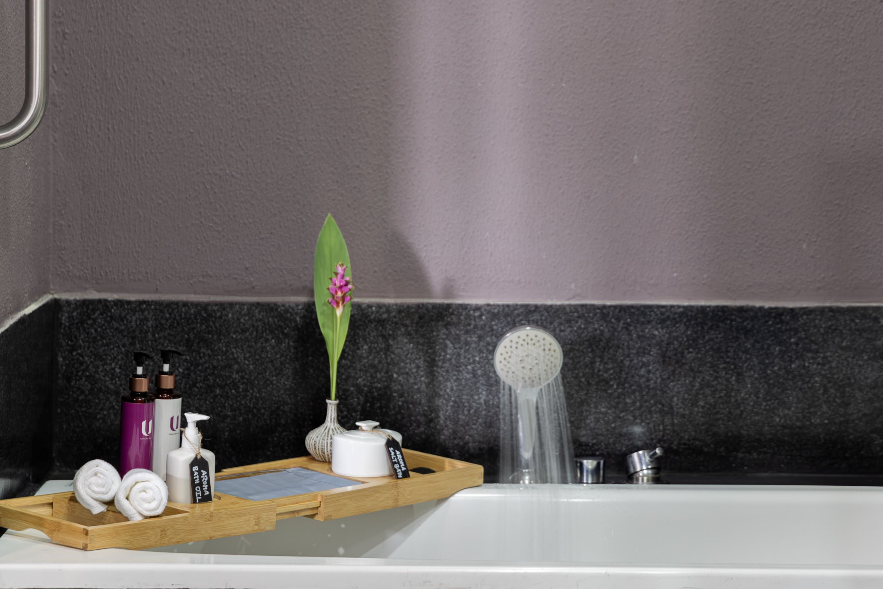 free toiletries, hair dryer, bathrobes, slippers