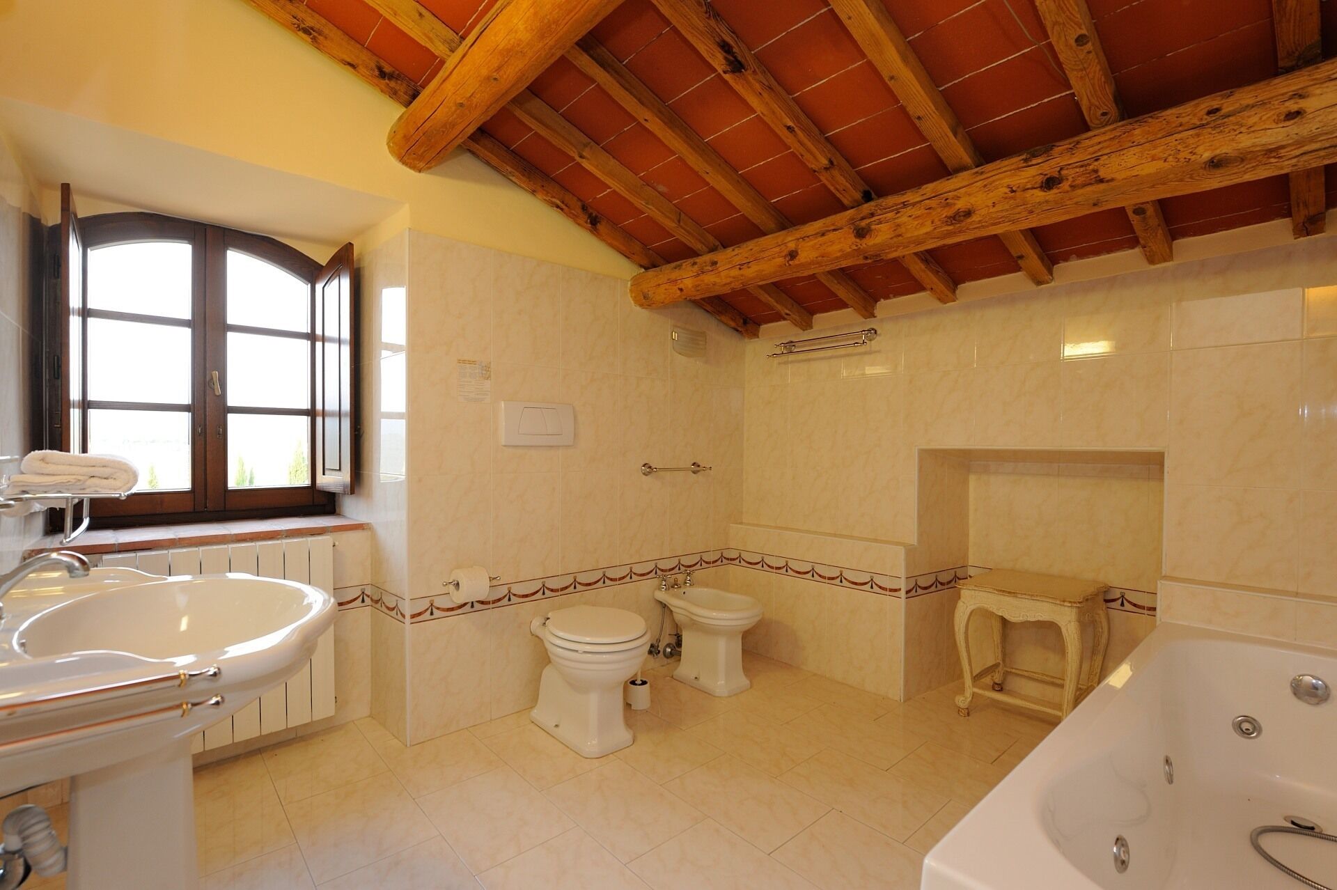 superior quadruple room | bathroom | shower, free toiletries, hair dryer, bidet