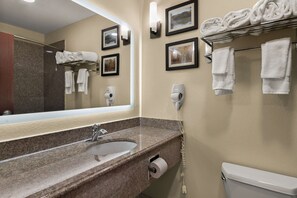Hair dryer, towels