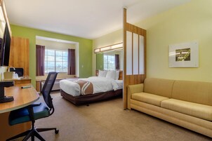 Suite, 1 Queen Bed, Accessible, Non Smoking | Desk, laptop workspace, blackout drapes, iron/ironing board