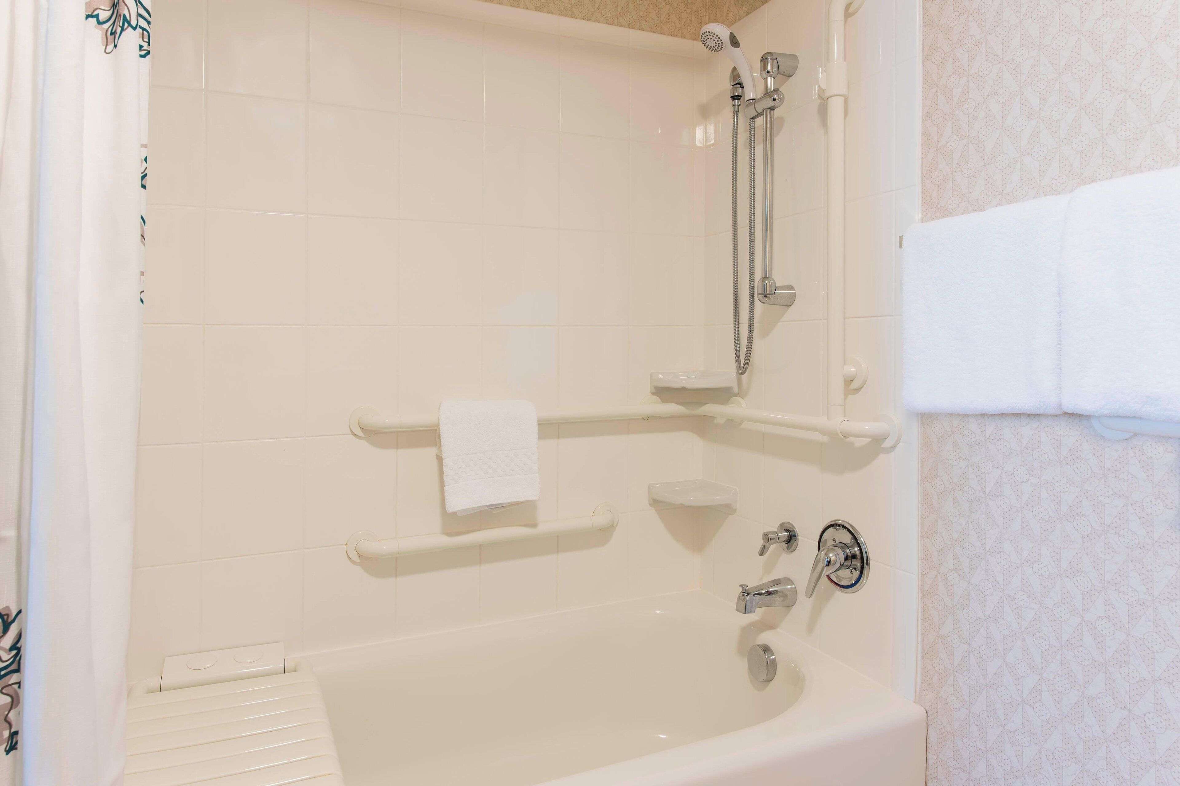 free toiletries, hair dryer, towels