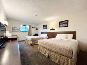 Standard Double Room, 2 Queen Beds, Non Smoking | 1 bedroom, blackout drapes, iron/ironing board, cribs/infant beds