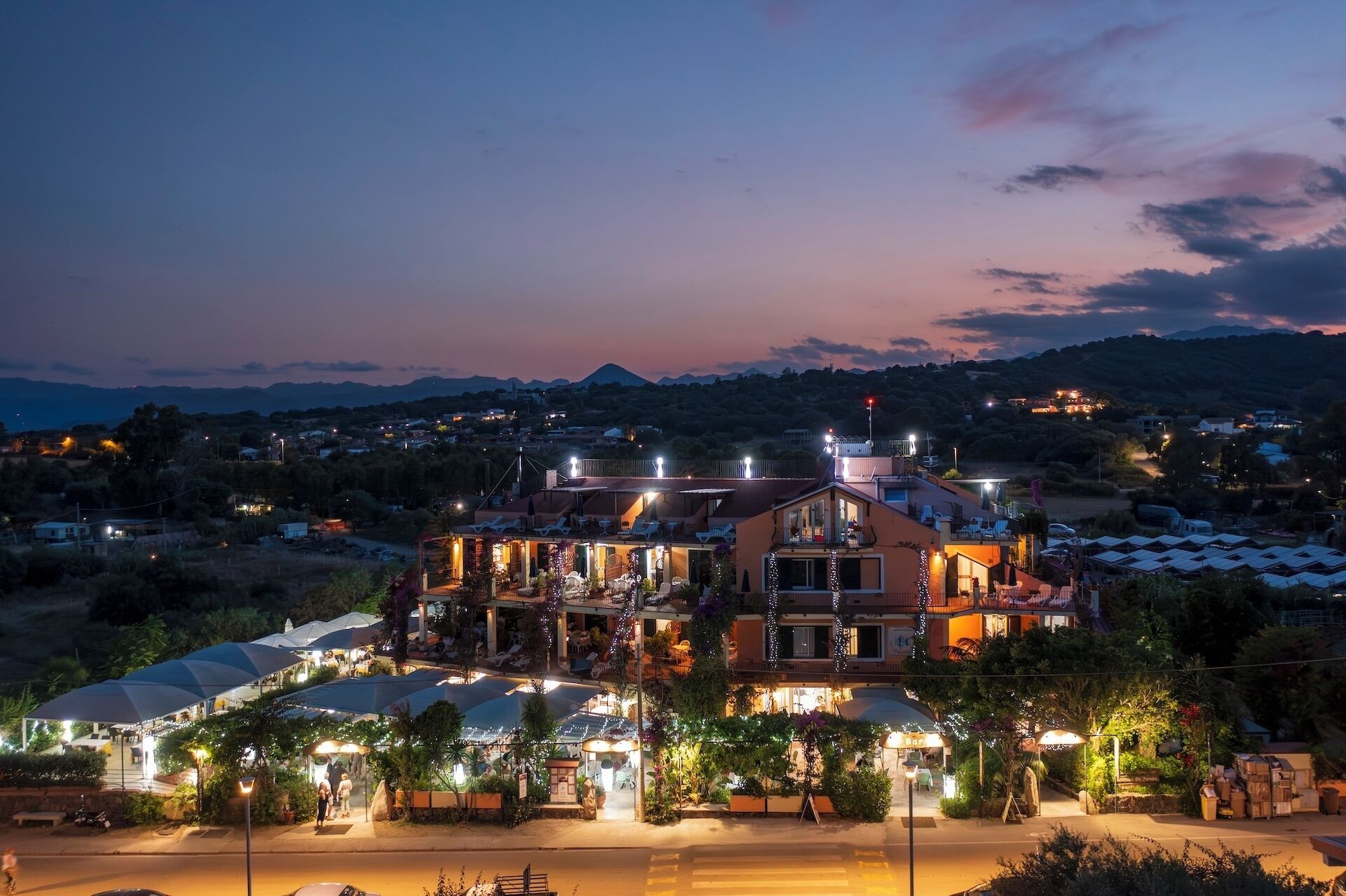 Front of property – evening/night