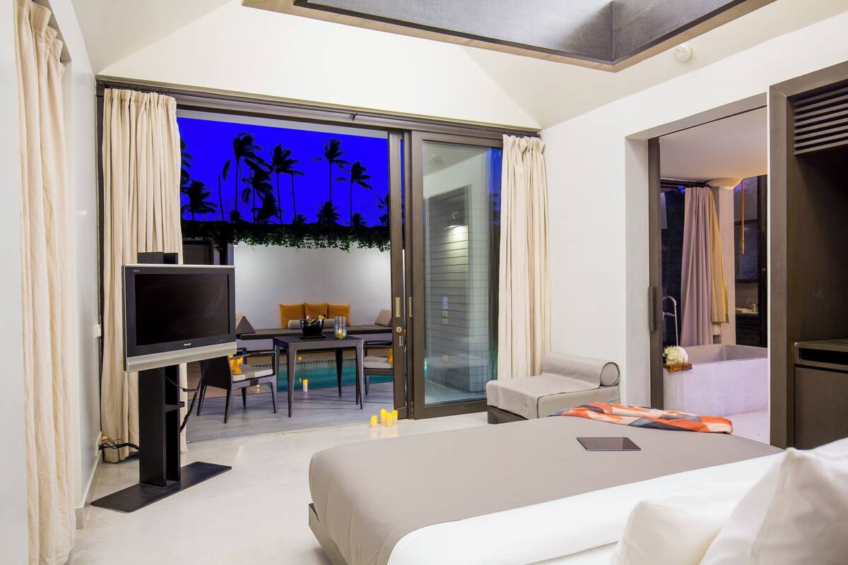 pool villa  | minibar, in-room safe, desk, laptop workspace