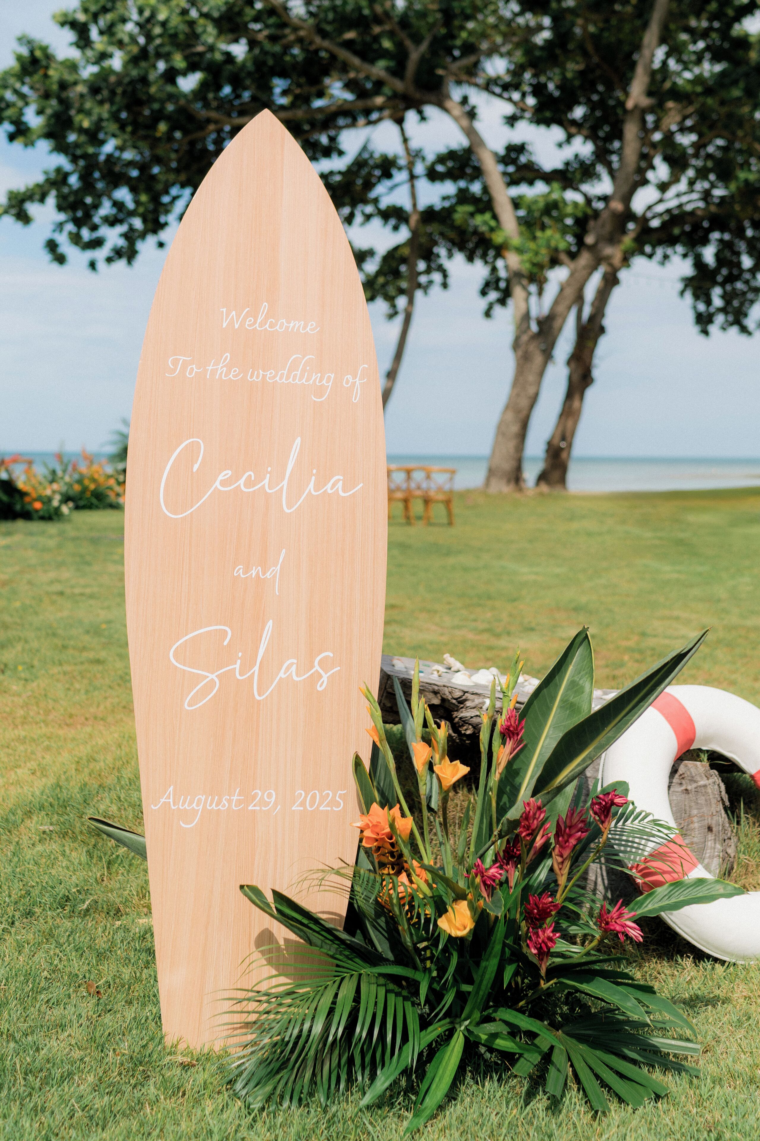 Outdoor wedding area