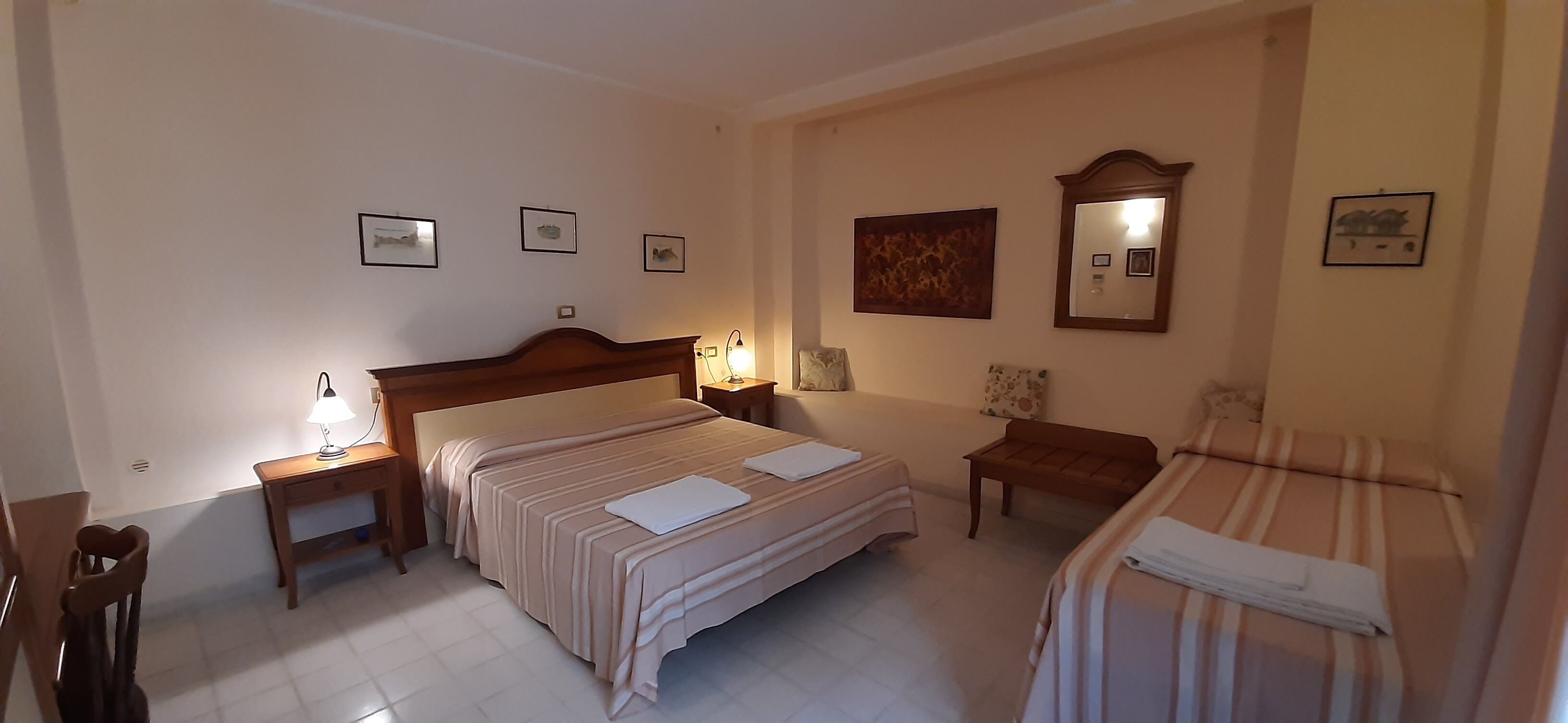 triple room | premium bedding, desk, free cots/infant beds, rollaway beds