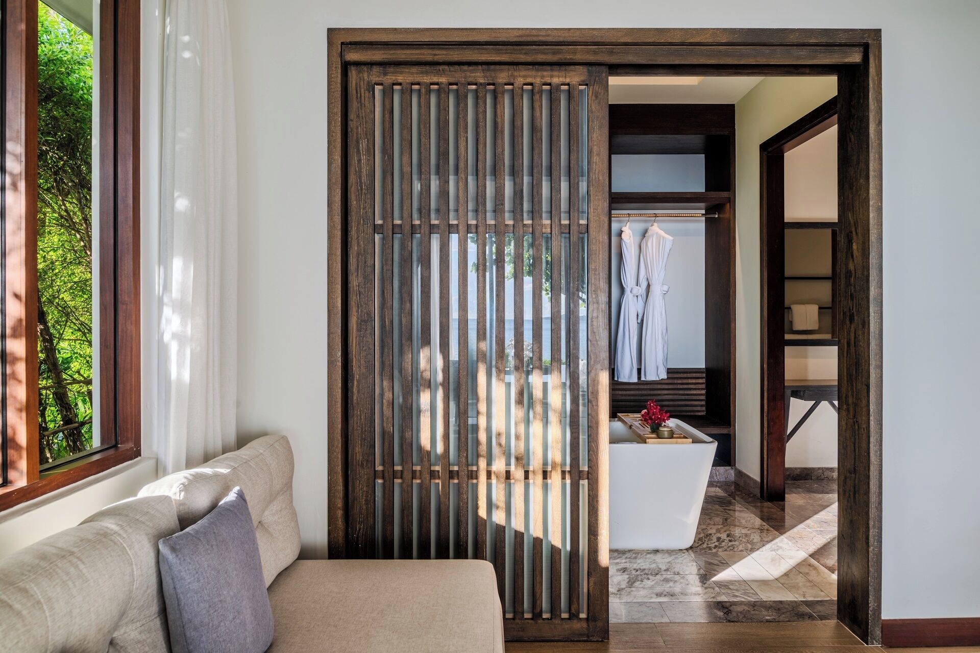 one bedroom beachfront pool villa | 1 bedroom, minibar, in-room safe, desk