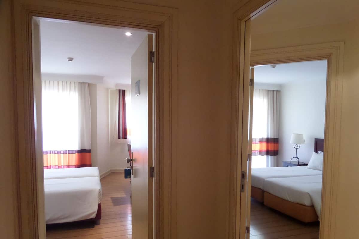In-room safe, desk, blackout curtains, free cots/infant beds