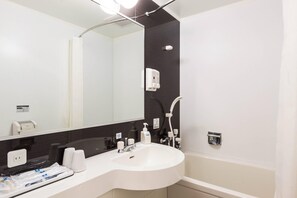 Hair dryer, slippers, electronic bidet, towels