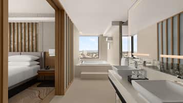 Executive Suite, 1 King Bed | Bathroom | Separate bathtub and shower, deep-soaking bathtub, rainfall showerhead