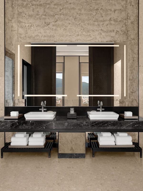 Royal Suite, 2 Bedrooms | Bathroom | Separate tub and shower, deep soaking tub, rainfall showerhead