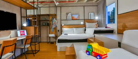 In-room safe, desk, blackout curtains, soundproofing
