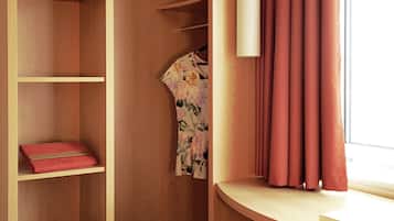 In-room safe, desk, blackout curtains, soundproofing