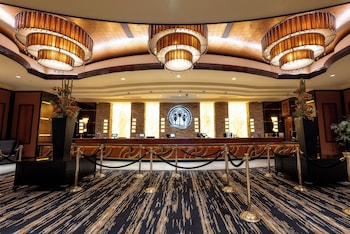Hotel entrance and lobby at Agua Caliente Casino Rancho Mirage