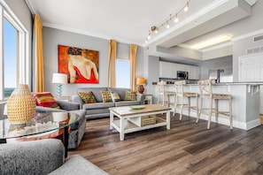 Appart'hôtel, 2 chambres | Coin séjour