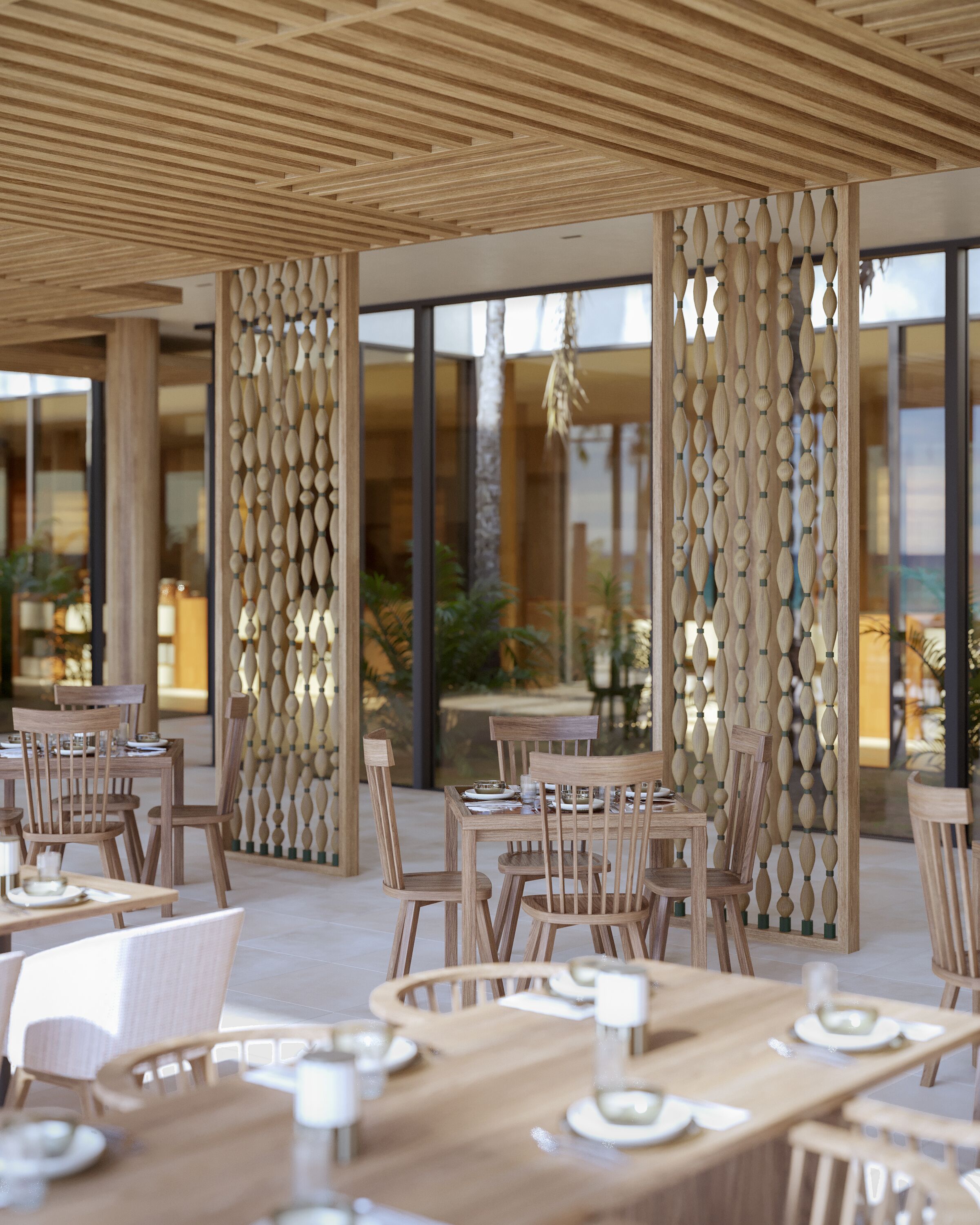 3 restaurants servant le petit déjeuner, le déjeuner et le dîner