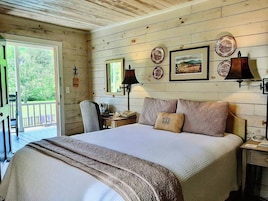 Queen Room Second Floor | Premium bedding, desk, iron/ironing board, free WiFi