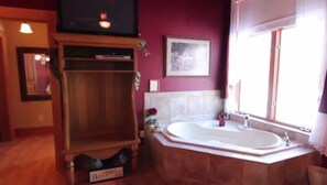 Shower, hair dryer, bathrobes, towels