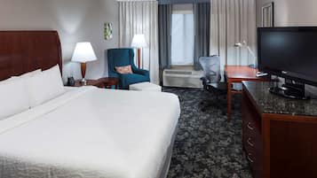 Hypo-allergenic bedding, desk, blackout curtains, iron/ironing board