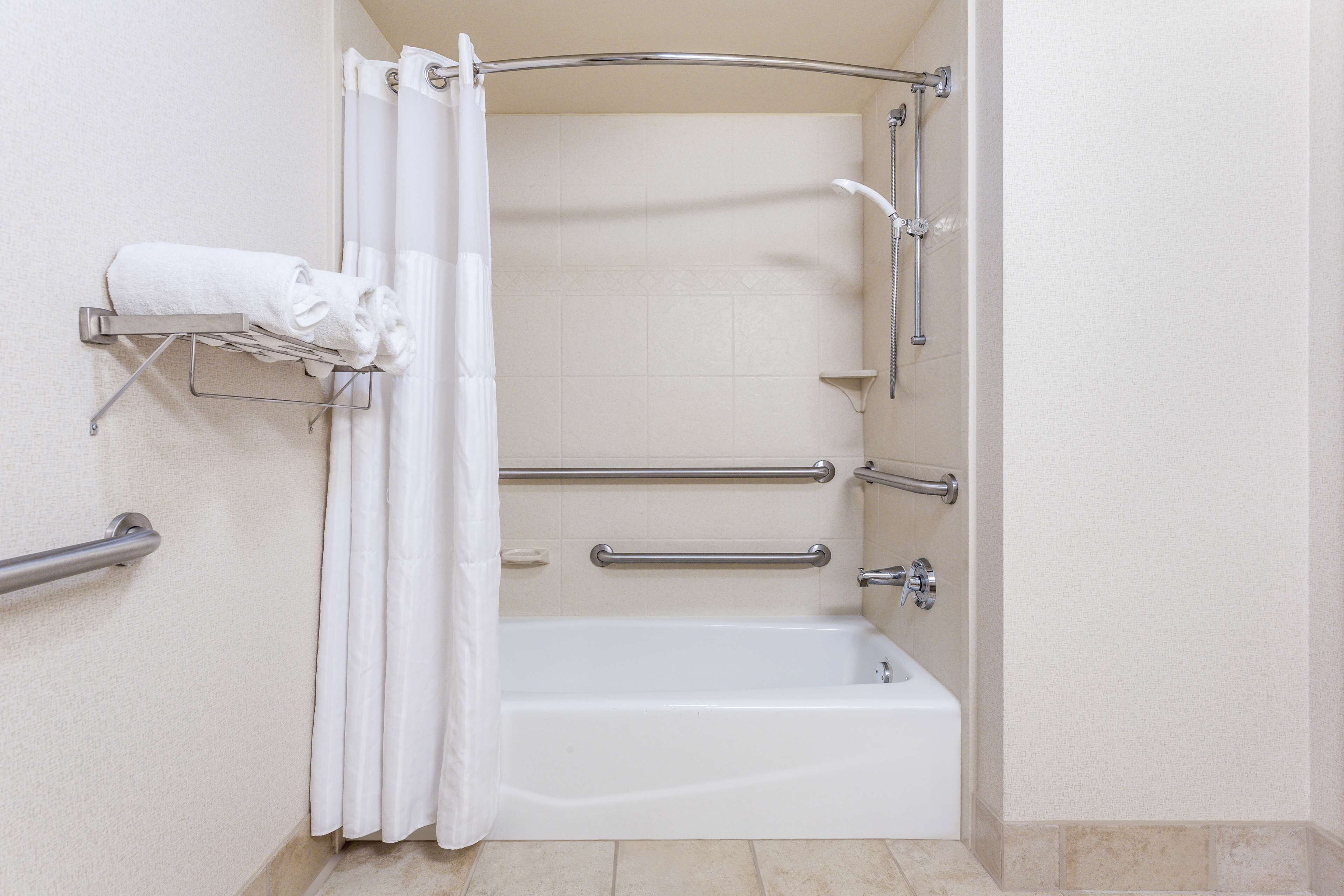 free toiletries, hair dryer, towels, soap