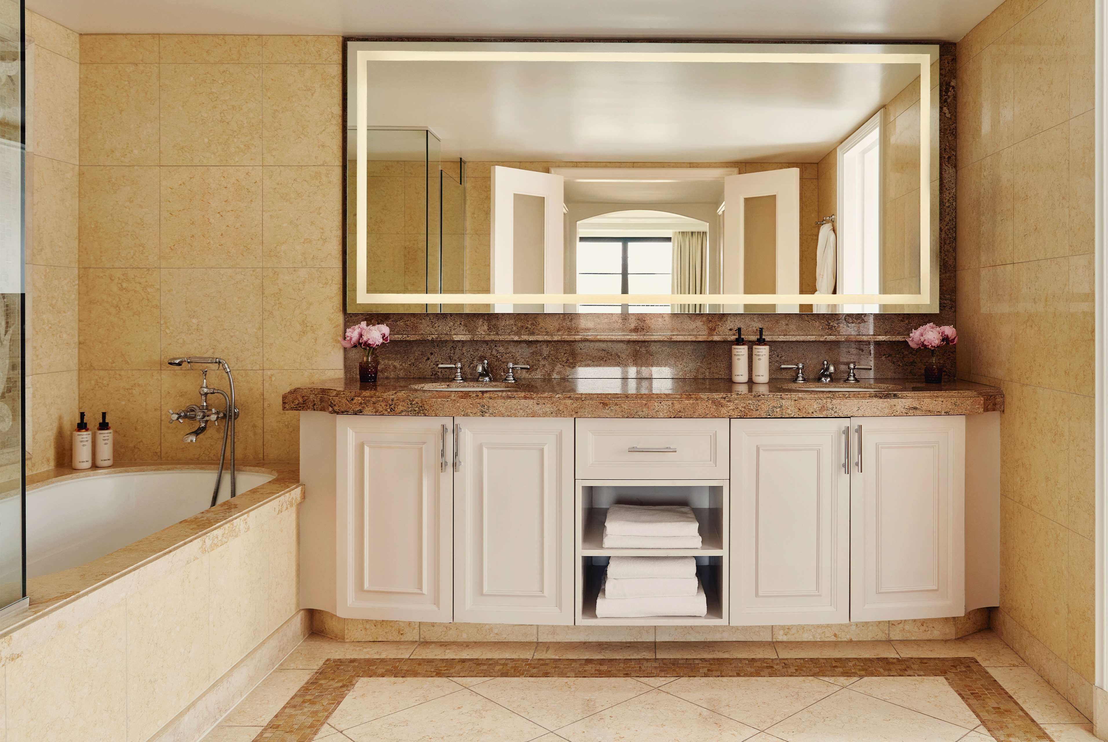 terrace suite | bathroom | separate bathtub and shower, deep-soaking bathtub, rainfall showerhead