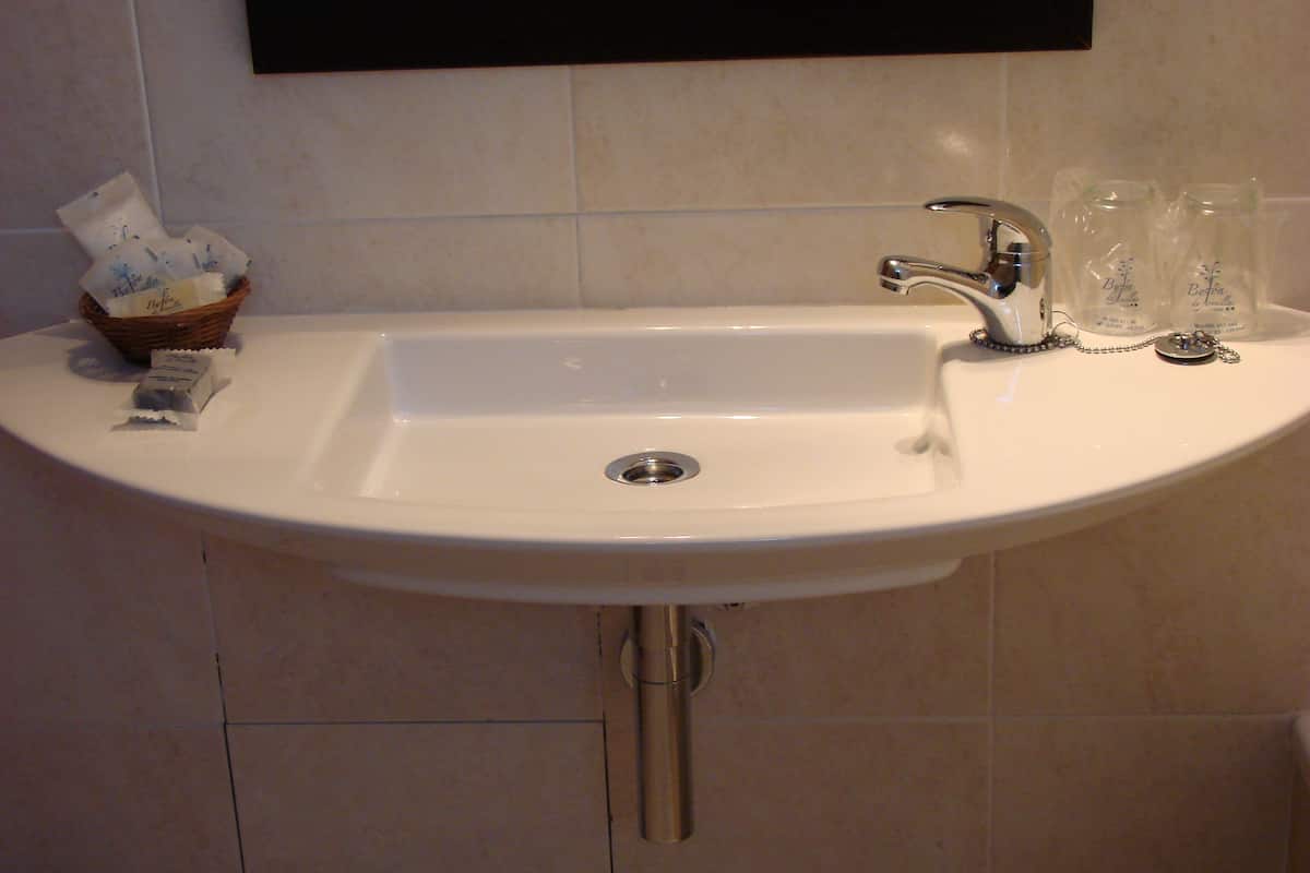 free toiletries, hair dryer, towels